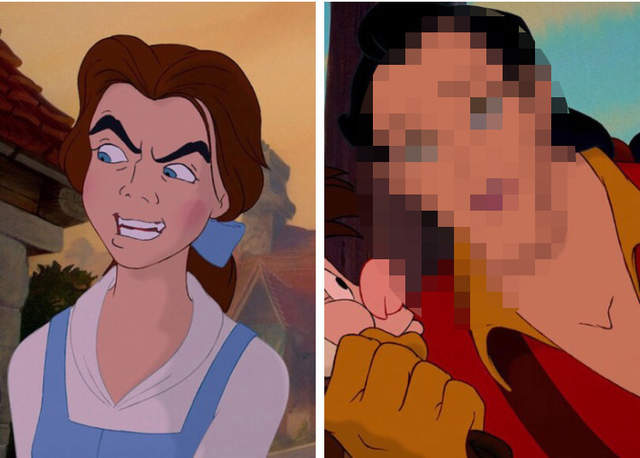 《迪士尼換臉遊戲》兇悍貝兒&嫵媚加斯頓我可以ww 《迪士尼換臉遊戲》兇悍貝兒&嫵媚加斯頓我可以ww