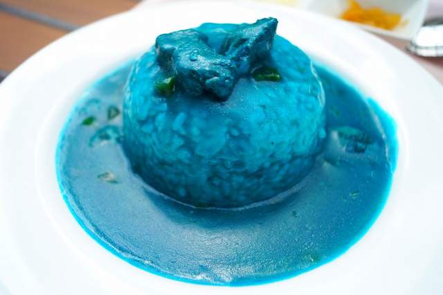 再現夢幻藍色花海的《粉蝶花咖哩》視覺味覺大混亂的遊客續出... 再現夢幻藍色花海的《粉蝶花咖哩》視覺味覺大混亂的遊客續出...