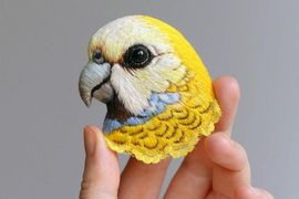 《逼真鳥頭刺繡》一針一線繡出活靈活現的小動物 《逼真鳥頭刺繡》一針一線繡出活靈活現的小動物