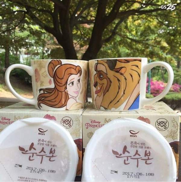 GS25《美女與野獸本粥馬克杯》讓簡單的吃粥變的不簡單♥