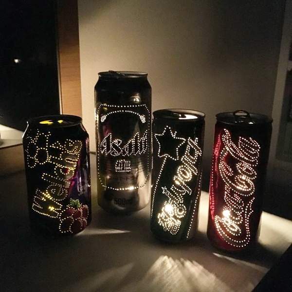 意想不到《把鐵鋁罐變燈飾》簡單OO一下就搞定