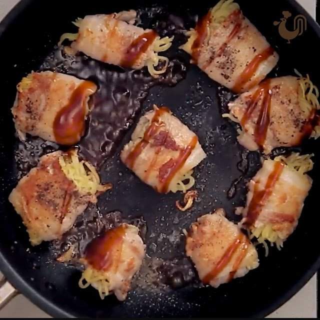 推特瘋美食《培根燒烤拉麵卷》超簡單就能自製的絕頂美味再度登場 - 圖片5 推特瘋美食《培根燒烤拉麵卷》超簡單就能自製的絕頂美味再度登場 - 圖片5