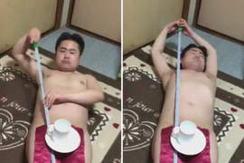 《捲尺也可以拿來掀桌巾》搞笑藝人ウエスP又一次突破極限了 《捲尺也可以拿來掀桌巾》搞笑藝人ウエスP又一次突破極限了