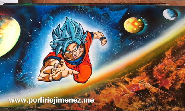 自嗨阿北《噴漆火烤藝術家Porfirio Jimenez C.》繪出超驚豔悟空穿越宇宙 自嗨阿北《噴漆火烤藝術家Porfirio Jimenez C.》繪出超驚豔悟空穿越宇宙
