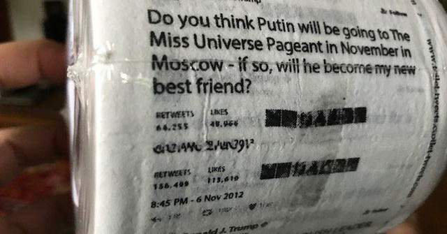 亞馬遜熱賣《川普推特衛生紙》想想你可以用這衛生紙做什麼