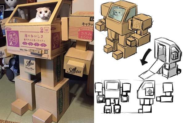 玩具設計師設計出《喵形金剛》焊接師太太就把機器人貓給做出來了Σ(;゚д゚) 玩具設計師設計出《喵形金剛》焊接師太太就把機器人貓給做出來了Σ(;゚д゚)