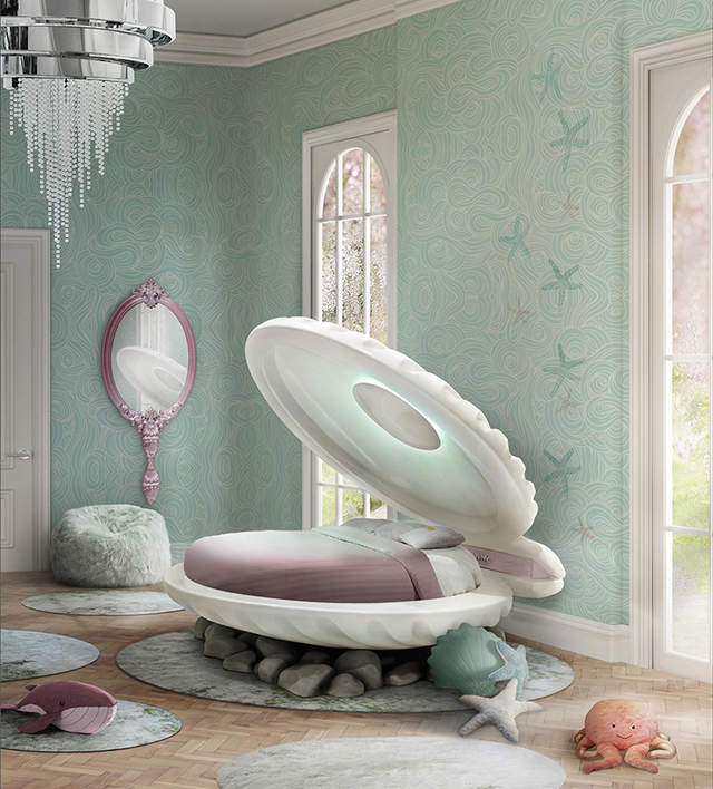 《小美人魚貝殼床》童話世界感十足的魔法家具 《小美人魚貝殼床》童話世界感十足的魔法家具
