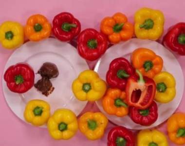 放下手中的食物《超有感500卡路里的食物份量》2顆巧克力的熱量等於20顆青椒欸... 放下手中的食物《超有感500卡路里的食物份量》2顆巧克力的熱量等於20顆青椒欸...
