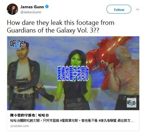 台灣團隊惡搞《星際異攻隊2》結果被導演放上推特了ww 台灣團隊惡搞《星際異攻隊2》結果被導演放上推特了ww