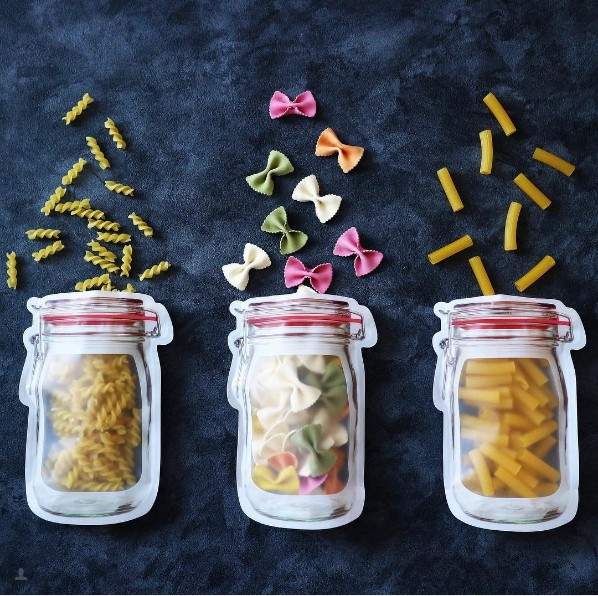 SNS話題可愛小物《梅森瓶夾鏈袋》比玻璃罐更輕巧方便收納♪ SNS話題可愛小物《梅森瓶夾鏈袋》比玻璃罐更輕巧方便收納♪