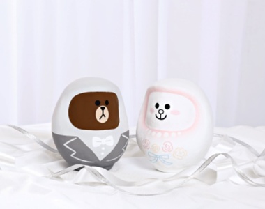 超可愛《熊大兔兔婚禮達摩》感覺可以在結婚會場擺一對呢 超可愛《熊大兔兔婚禮達摩》感覺可以在結婚會場擺一對呢