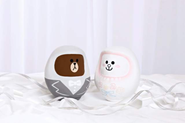 超可愛《熊大兔兔婚禮達摩》感覺可以在結婚會場擺一對呢 超可愛《熊大兔兔婚禮達摩》感覺可以在結婚會場擺一對呢