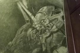 《日本神人用地毯作畫》超高完成度暴走初號機讓網友都跪拜了Orz 《日本神人用地毯作畫》超高完成度暴走初號機讓網友都跪拜了Orz