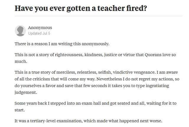 《我讓老師被解雇了》被羞辱的學生狠狠報復了老師 - 圖片2
