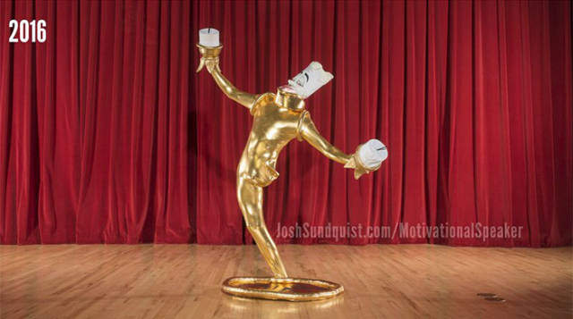 勵志《因病截肢的單腳男子》萬聖節只有一隻腳也能大玩變裝～