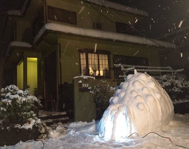 《個性雪人》日本下大雪~家門口馬上變出一隻雪王蟲 《個性雪人》日本下大雪~家門口馬上變出一隻雪王蟲