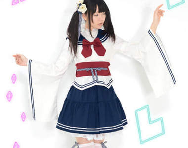 初音未來妄想商品《和服風水手服》一般的水手服不夠看~還要結合點巫女風格才夠萌 初音未來妄想商品《和服風水手服》一般的水手服不夠看~還要結合點巫女風格才夠萌