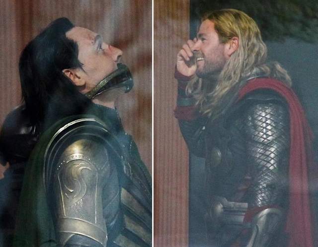 《復仇者聯盟4片場》給大家懷念一下第一集的索爾與洛基w