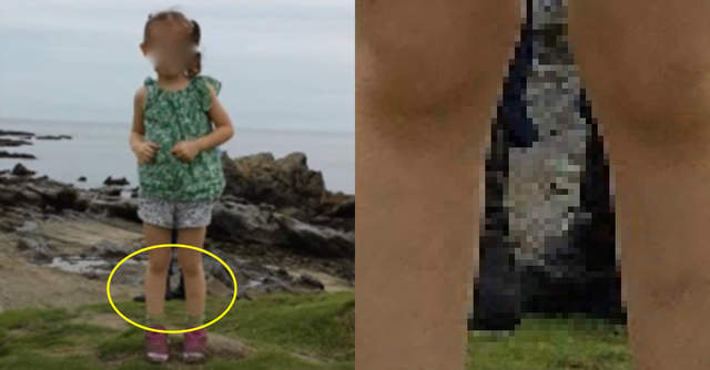 好可怕系列《小女孩出遊照背後出現軍鞋》後面的人是誰