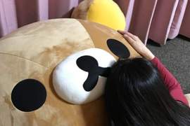 《等身大懶懶熊》不用還可以抽出填充物收起來方便喔 《等身大懶懶熊》不用還可以抽出填充物收起來方便喔