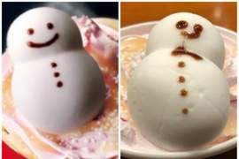 《日本冬季限定的雪人拿鐵》萌到客人卻也整慘了店員...(淚笑) 《日本冬季限定的雪人拿鐵》萌到客人卻也整慘了店員...(淚笑)