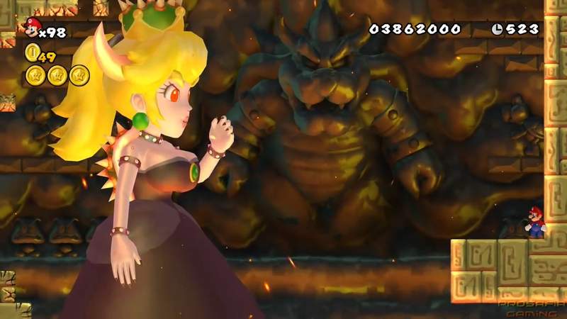 遊戲玩家神改《瑪莉歐》遊戲把《庫巴姬》放入遊戲中以巨大BOSS登場