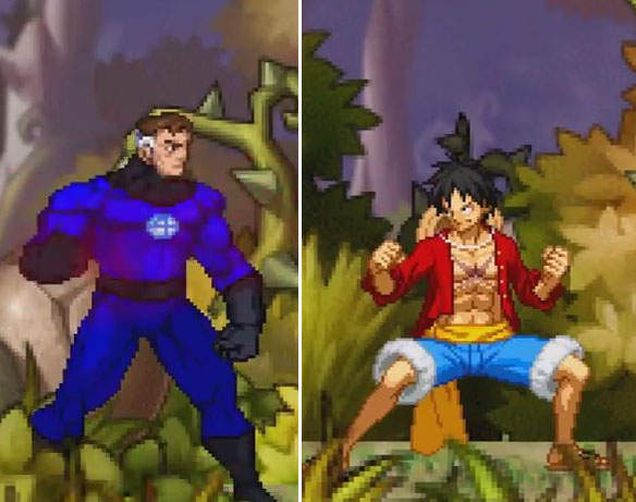 《魯夫VS驚奇先生》兩人都具有橡膠彈性的軟Q對決 《魯夫VS驚奇先生》兩人都具有橡膠彈性的軟Q對決