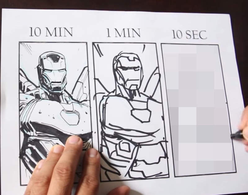 《漫畫大挑戰》10分鐘1分鐘10秒鐘畫出來的差異有多大呢? 《漫畫大挑戰》10分鐘1分鐘10秒鐘畫出來的差異有多大呢?