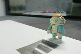 《錯視3D畫》筆記本翻開來還以為有三次元的空間呢 《錯視3D畫》筆記本翻開來還以為有三次元的空間呢