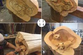 木雕藝術家我只服你《日籍木雕家刀下的森林動物們》像變魔術一樣 木雕藝術家我只服你《日籍木雕家刀下的森林動物們》像變魔術一樣