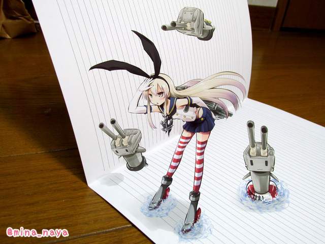 水鳥なや超厲害的《動漫3D立體畫》如此強大的作品當然要讓更多人看到啊 水鳥なや超厲害的《動漫3D立體畫》如此強大的作品當然要讓更多人看到啊