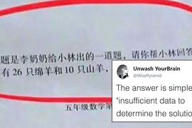 《中國小五數學題紅到國際》網友想盡辦法找出合理解釋... 《中國小五數學題紅到國際》網友想盡辦法找出合理解釋...