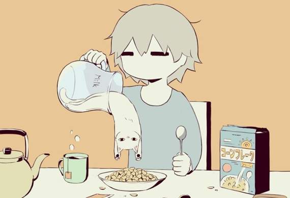 原來是牛奶啊《貓是液體唷♡》體積固定,没有一定形狀,可以流動 原來是牛奶啊《貓是液體唷♡》體積固定,没有一定形狀,可以流動