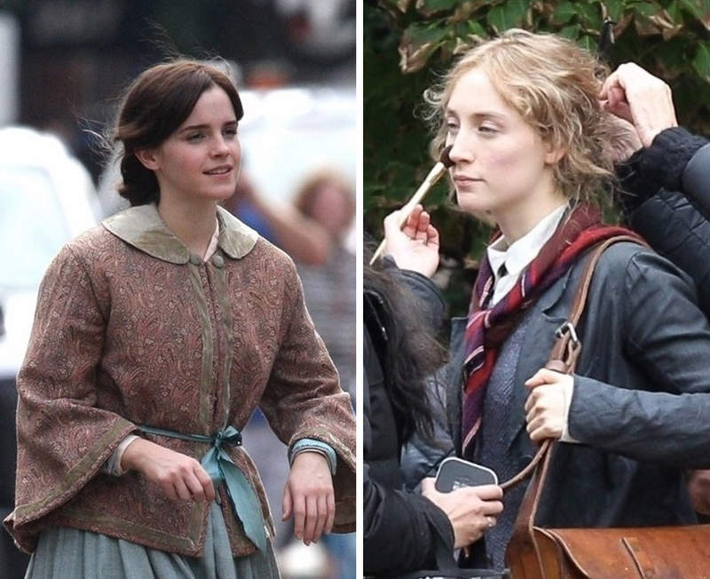 《小婦人》電影片場照 瑟夏羅南&艾瑪華森 英愛夢幻合作