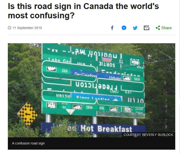 BBC封為《最令人困惑的路牌》原來是裝置藝術啊我還以為是路牌呢 BBC封為《最令人困惑的路牌》原來是裝置藝術啊我還以為是路牌呢