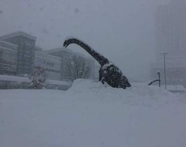 雪中奇景《福井車站進入冰河期》大雪覆蓋站前廣場讓恐龍再次面臨滅絕(誤) 雪中奇景《福井車站進入冰河期》大雪覆蓋站前廣場讓恐龍再次面臨滅絕(誤)