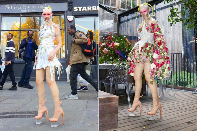 《人皮高跟鞋》加拿大品牌「大便」作品看起來跟腳是一體的