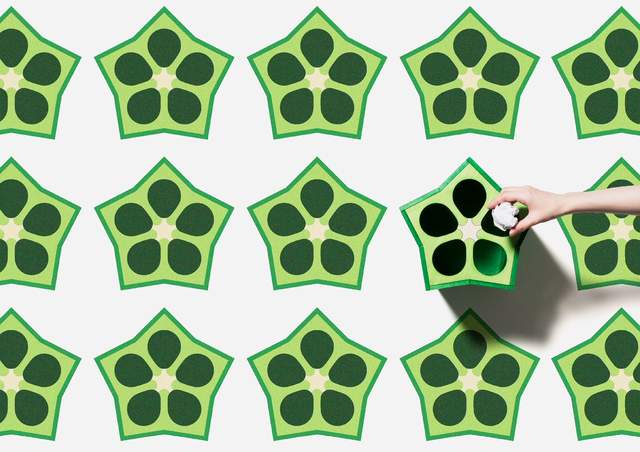 美大生自製《秋葵垃圾桶》丟進去的紙屑變成秋葵子的可愛設計