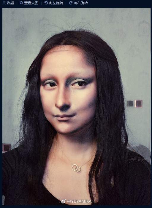 《蒙娜麗莎仿妝》拿這個當大頭貼達文西一定第一個按讚