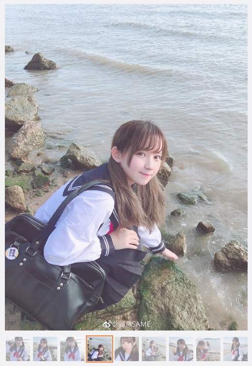 《水手服美眉鯊魚SAME》抵擋不住飄過來的可愛射線