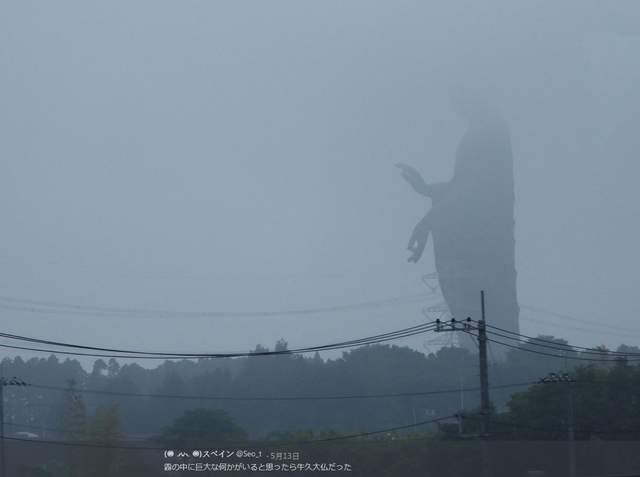 《佛系》大霧中的牛久大佛氣勢驚人啊
