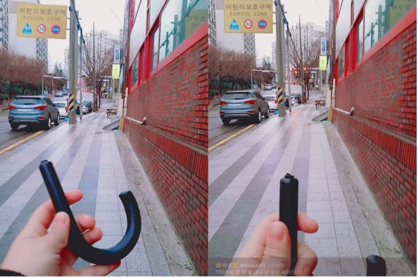 前陣子風太大《韓國網友整把傘被吹走》只留下傘柄被問：你是握多緊阿