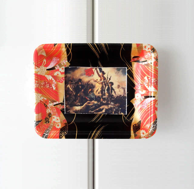 《超商拖盤名畫框》以後買冷凍肉品東西不要丟有用處喔