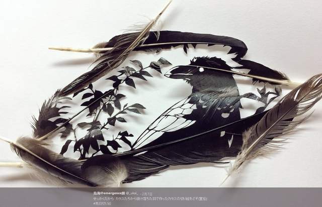 《羽毛的剪紙藝術》這樣也可以嗎沒錯這樣也可以XD 《羽毛的剪紙藝術》這樣也可以嗎沒錯這樣也可以XD