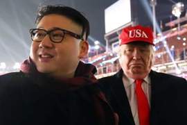 《金正恩和川普出現平昌奧運?》難不成是看到暗殺傳單所以7pupu過來? 《金正恩和川普出現平昌奧運?》難不成是看到暗殺傳單所以7pupu過來?
