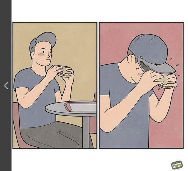 《各種被惡搞的日常》沒承想原來漢堡被我的帽子吃掉惹 《各種被惡搞的日常》沒承想原來漢堡被我的帽子吃掉惹