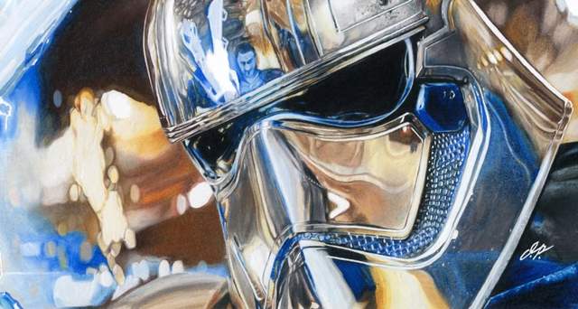 《STAR WARS:最後的絕地武士》色鉛筆畫出來的法斯瑪隊長可不是電影劇照喔 《STAR WARS:最後的絕地武士》色鉛筆畫出來的法斯瑪隊長可不是電影劇照喔