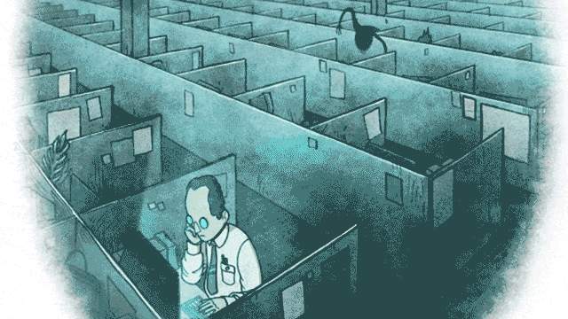 《一個人的恐怖》插畫家創作的情境動圖讓你覺得這份恐懼很有感