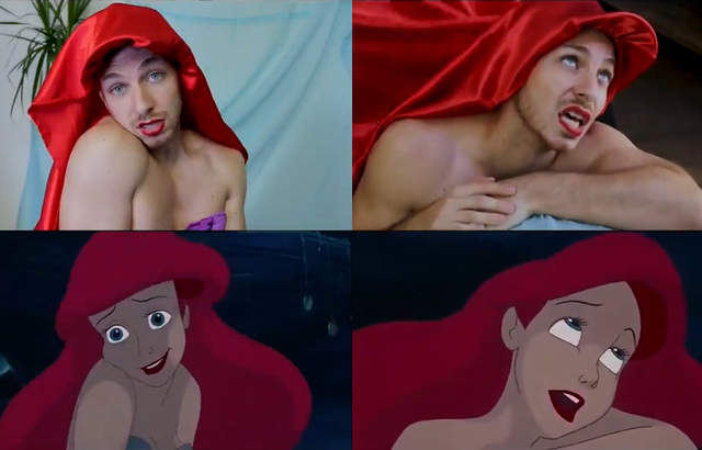 網路話題《Alex Ramires》Cospaly小美人魚 模仿經典片段 像到不行XD