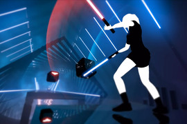 《VR Beat Saber》用光劍玩音樂節奏遊戲 還不來個星爆氣流斬 《VR Beat Saber》用光劍玩音樂節奏遊戲 還不來個星爆氣流斬